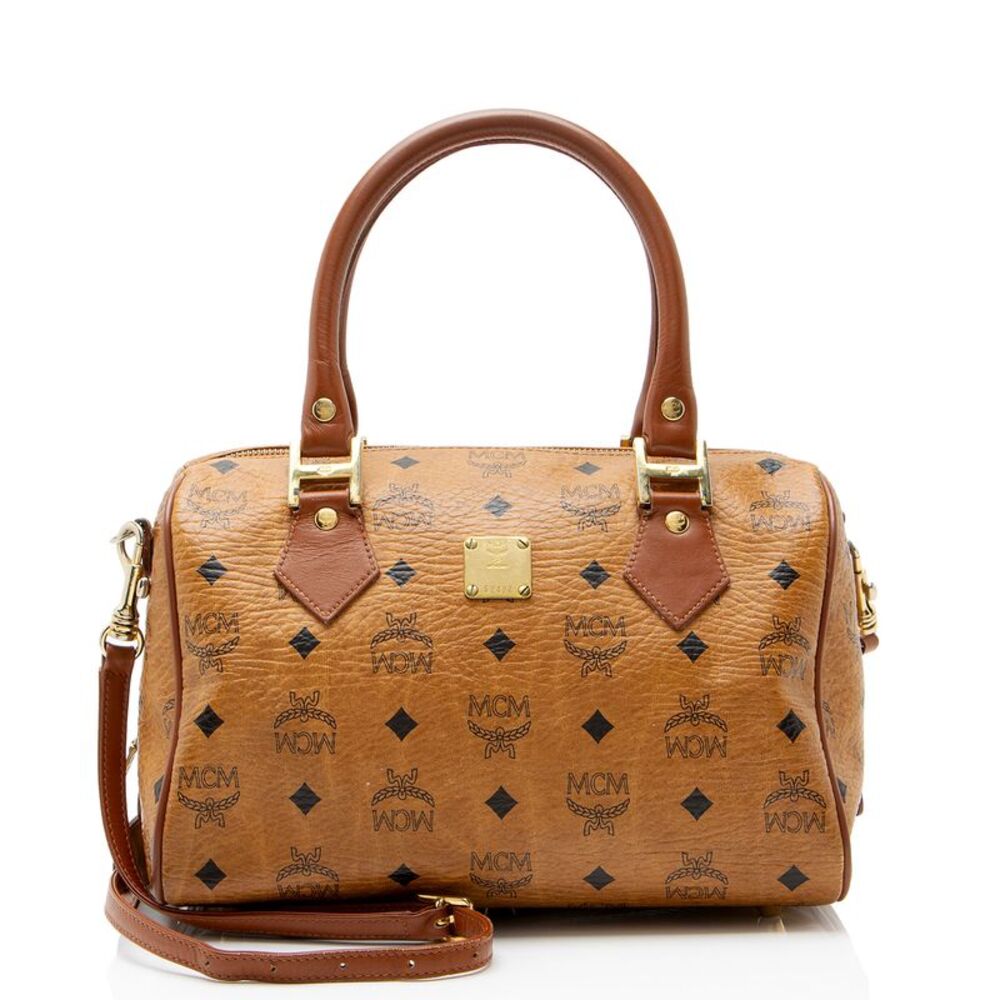 MCM Vintage Visetos Small Boston Bag